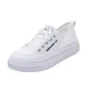 Zapatos de lona RL220 para mujer con suelas gruesas, nuevos de la primavera 2026, versátiles, con plataforma para aumentar altura, de malla, transpirables, zapatillas blancas