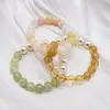 Pulsera Elástica de Dulce Temperamento Dopamina para Primavera y Verano, Pulsera de Color Caramelo, Hermosa Clásica de Moda, Nuevo Diseño Creativo