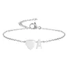Europa y Estados Unidos pulsera de acero inoxidable transfronteriza 26 letras inglesas femenina en forma de corazón corazón de melocotón pulsera de 26 letras para amantes venta al por mayor