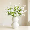 Buquê de Flores Artificiais Nome-Sem-Esquecer de 3 Hastes para Arranjo de Cena, Exibição Decorativa, Arte Floral, Paisagismo de Alto Padrão, Flor Artificial Lilás