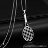 Collar Colgante de Raqueta de Tenis Europea y Americana para Hombres 2026 Moda Hip-Hop Personalidad Joyería Deportiva Cadena para Suéter para Mujeres Tendencia al por Mayor