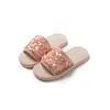 Pantuflas de Colores Caramelo con Lentejuelas para Mujer, Estilo Europeo y Americano Simple, para Interiores del Hogar, para Todas las Estaciones, de Algodón y Lino