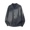 Suéter cárdigan retro japonés de dos piezas simuladas Hanlu para hombre, estilo otoño e invierno, estilo old money, chaqueta de punto casual holgada