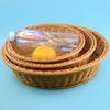 Cesto Redondo de Plástico Imitação Rattan para Frutas Pães Cesto de Exposição para Supermercado Cesto de Armazenamento para Cozinha Fabricante Fonte Atacado