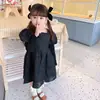 Vestido de Princesa para Meninas, Roupa Infantil Estilosa, Vestido Jacquard de Manga Longa, Roupa para Primavera e Outono, Novo Estilo 2026 Vestido Infantil