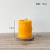 Vela Cilíndrica de Calabaza Fantasma de Halloween Decoración Creativa Divertida para el Hogar Regalo de Vacaciones Recuerdo Vela Aromática