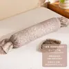 Almofada Cilíndrica de Trigo Sarraceno de Algodão e Linho para Suporte do Pescoço, Auxílio para Dormir, Almofada de Tração Cervical para Adultos, Núcleo de Almofada para Dormir de Lado, Almofada Lombar Doce