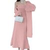 Ropa de Maternidad Otoño e Invierno 2025 Nuevo Traje Suéter Holgado de Moda Chaqueta de Punto Vestido de Otoño Conjunto de Dos Piezas
