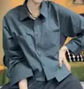2026 Principios de Otoño Nuevo Estilo Coreano Temperamento Holgado Adelgazante Versátil Camisa de Manga Larga Cintura Alta Retro Adelgazante Top de Oficina