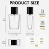Botella de vidrio vacía dispensadora de perfume 10ml 20ml 30ml 50ml 100ml botella cuadrada con atomizador recipiente portátil de presión