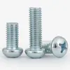 Parafuso Redondo com Fenda Phillips Galvanizado GB818-76 Parafuso de Máquina de Cabeça Redonda Parafuso de Cabeça Chata M3M4M5M6M8 Aço Carbono