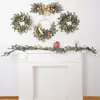 Nuevas Decoraciones Navideñas 2026, Guirnaldas Navideñas Simuladas, Colgantes para Puerta, Colgantes de Pared, Cejas Horizontales de Ratán, Decoraciones Festivas