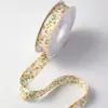 Cinta de Patrón de Flores 520, Lazo para Decoración de Caja de Regalo con Ramo Floral, Cinta de Lazo Hecho a Mano para Empaque