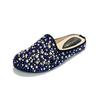 Moda para mujer Primavera y Otoño Nuevos Versátiles Mocasines Planos Lazy Slip-On con Pedrería, Pantuflas de Punta Redonda para Mujer
