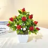 Estoque Pronto Transfronteiriço 14 Frutas Grandes Bonsai Artificial Ano Novo e Festival da Primavera Plástico Frutas Vermelhas Em Vasos Mesa Árvore de Frutas Falsa Decorações