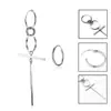 Pendientes de BTS Bangtan Boys, Tachuelas, Pines, Clips para Orejas con Cadena de Acero Inoxidable, Pendientes Estilo Mismo de Jin Seok-Jin al por Mayor
