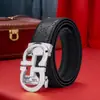 Cinturón de Piel Genuina para Hombre Hebilla Automática de Aleación Letra G Cinturón de Vaqueta Repujada Casual de Negocios en stock