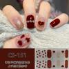 Parche adhesivo para uñas 3D resistente al agua, fresco y pequeño, de gel sin hornear, desmontable y usable, adhesivo completo para uñas para mujer