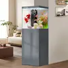 Tanque de Peces Pequeño para Sala de Estar 2026 Nuevo Modelo Tanque de Peces con Filtro Inferior Vidrio Ultra Transparente No Requiere Cambio de Agua Tanque Vertical para Peces Dorados Junto al Mueble de TV