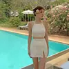 Nuevo Traje de Baño de Tres Piezas para Mujer, Sexy y Adelgazante, Adecuado para Vacaciones en la Playa y Aguas Termales, Disponible para Venta al por Mayor
