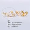 Acero de Titanio 316L Chapado en Oro Microincrustado Circonita Personalidad Tachuela para Hélice de la Oreja Pendientes Largos de Tira Perforación Transfronteriza Europea y Americana Tachuela para Hélice de la Oreja