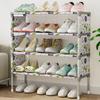 Gabinete Simple a Prueba de Polvo de Múltiples Niveles para Casa de Renta en Dormitorio Arte de Hierro Económico Simple Estante para Zapatos de Almacenamiento Acabado Almacenamiento y Ensamblaje