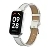 Adequado para Pulseira Redmi Band 2, Pulseira de Couro Fashionável com Padrão Lichia, Pulseira de Couro Miband 8Active