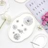 Fábrica de flores plateadas, flores secas directas, serie negra en relieve, especímenes de plantas, hojas de flores reales, bolsa de material floral