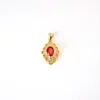 Colgante Rombo de Encaje Pequeño de Cobre Chapado en Oro Microincrustado Joyería Vintage Estilo Chanel Chapada en Oro para Mujer Venta al por Mayor en Stock