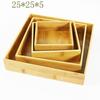 Caja de almacenamiento de madera de bambú para sala de estar, escritorio, oficina, cocina, artículos diversos, acabado, caja de almacenamiento creativa y multifuncional.