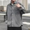 Camisa de Pana para Hombre Manga Larga Otoño Marca Japonesa de Moda Casual Holgada Niños Otoño e Invierno Camisa Gruesa Chaqueta de Hombre