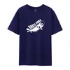 Camiseta Masculina de Manga Curta Algodão Puro de Fibra Longa de Xinjiang Pima Algodão Luxuosa 50 Fios Amônia Líquida Impressão Direta Importada
