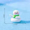 Miniaturas de boneco de neve de Natal, adoráveis decorações de inverno, enfeites DIY, acessórios para pendurar, pequenos enfeites de mesa