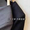 Estilo Europeo y Americano Elegante Comodidad para el Trabajo Agilidad Simple Cuello Redondo Hombrera Lana Traje Casual Chaqueta Corta Top Cárdigan Mujer