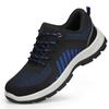 Zapatos de Protección Laboral Resistentes al Desgaste para Hombres, Zapatos de Seguridad de Suela Sólida Anti-Golpes y Anti-Perforación para Cuatro Estaciones, Zapatos de Trabajo de Tejido Fly-Knit con Puntera de Acero para Sitios de Construcción