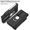 Aplicable Transfronterizo Samsung ZFold5 Estuche para Bolígrafo Plegable Estuche para Teléfono Móvil Soporte Armadura Ventana Deslizante Lente Absorción Magnética Cobertura Total Estuche de Cuero