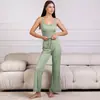 Pijama Popular Transfronterizo, Camisola de Encaje y Pantalones Largos, Conjunto de Dos Piezas de Ropa de Casa Europea y Americana para Mujer, Sexy y Cómodo