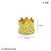 Porta lámpara de corona metálica incrustada de diamantes de lujo, base luminosa de corona vintage, decoración de escritorio, adorno de flor eterna, disponible en varios tamaños