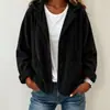 Chaqueta de pana casual de moda con capucha y bolsillo para mujer, desarrollo propio de Annuo, ropa europea y americana 2026, estación independiente de Amazon