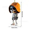 Nuevo colgante de calavera transfronterizo para coche, decoración creativa para Halloween, colgante plano de acrílico.