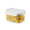 Frasco sellado para granos de cocina, caja de almacenamiento para productos secos, frasco de almacenamiento a prueba de humedad para snacks, transparente