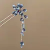 Grampo de Cabelo Duplo Flor Magnólia Iceberg Estilo Clássico com Toque de Luxo, Acessório de Grampo para Cheongsam de Uso Diário, Ferramenta de Penteado, Ornamento de Cabelo Estilo Antigo