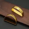 Fabricante Atacadista de Argola para Guardanapo Semicírculo de Nova Liga Transfronteiriça Fivela Decorativa de Metal Simples em Forma de D para Hotel