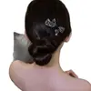 Grampo de Cabelo Luxuoso com Laço Brilhante para Trás para Mulheres, Novo Modelo 2026 Pente Lateral, Ferramenta de Penteado para Arrumar Fios Soltos, Acessório de Cabelo
