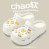 Sapatos de enfermeira Hole para mulheres, roupa externa de verão 2024, nova chegada, sala de cirurgia, antiderrapante, escritório, baotou, meio chinelo para mulheres