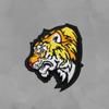 Cabeça de tigre bordado pano patch crachá diy roupas jeans patch apliques bordados etiqueta furo patch acessórios remendo de engomar