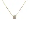 Collar Pequeño de Plata de Ley S925 con Diamantes Completos para Mujer, Exquisito y Versátil, Cadena para Clavícula con Diamantes de Transferencia de Calidoscopio de Alta Gama