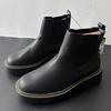 Botas de Inverno Novas Bico Redondo Modelo 2026 Slip-On Elástico Botas Curtas Tamanho Grande Calçados Femininos Atacado de Comércio Exterior