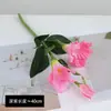 Bestseller transfronterizo: Orquídea espada artificial de 3 cabezas para decoración de bodas y del hogar, producto terminado de flor artificial de alta gama al por mayor
