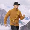 Jaqueta de Fleece Masculina 2026 Outono Inverno Fleece Polar Gola Alta Roupa Externa para Caminhada ao Ar Livre Alpinismo Aconchegante Espessa Camada Interna de Jaqueta Shell